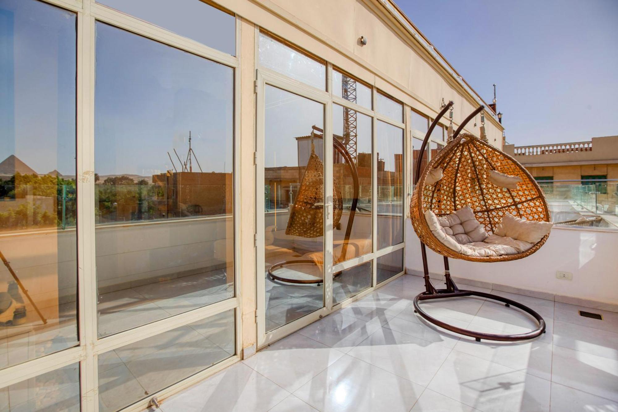 Tree Lounge Pyramids View Inn , Sphinx Giza Kafrat al Jabal ภายนอก รูปภาพ
