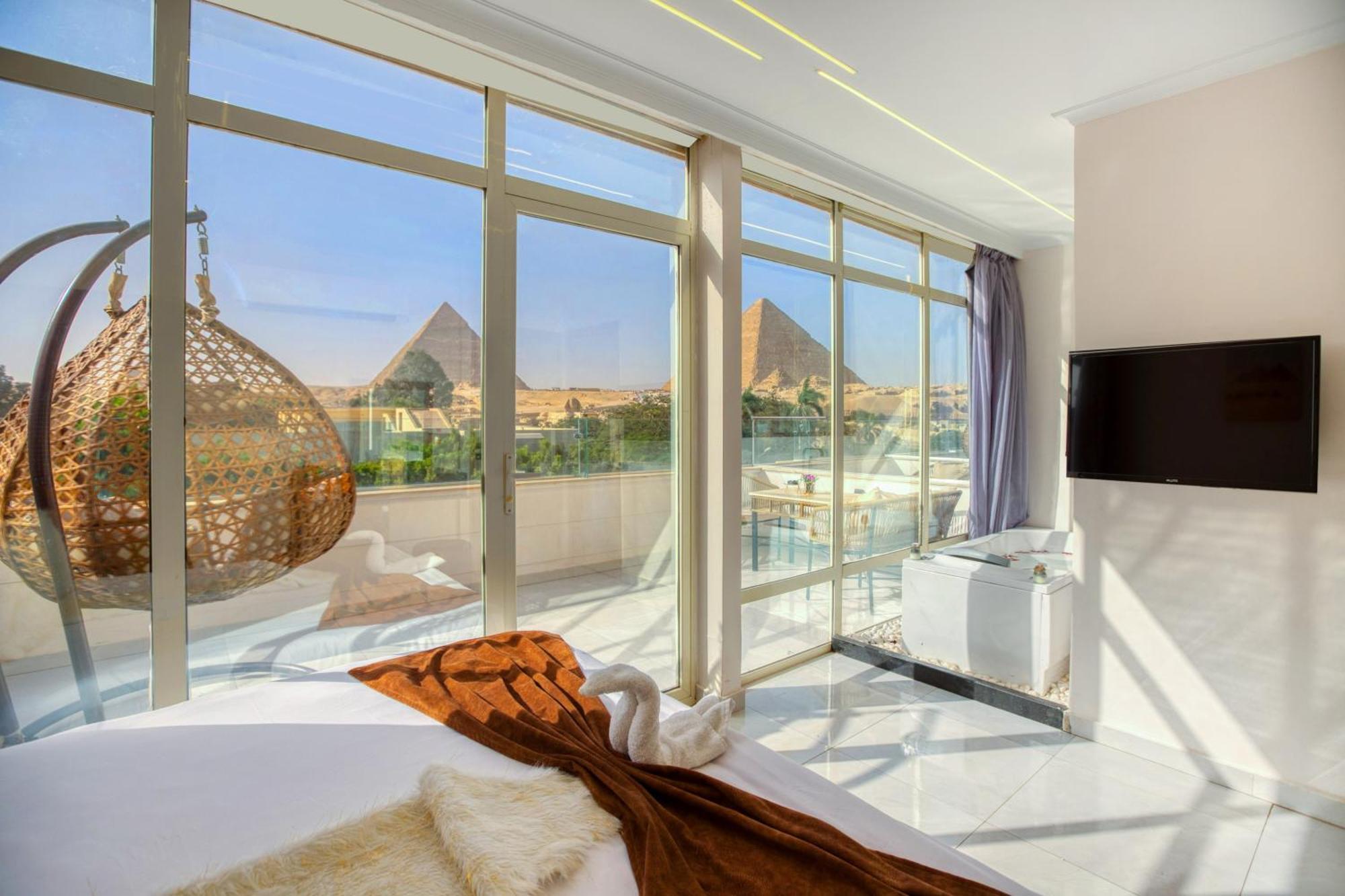 Tree Lounge Pyramids View Inn , Sphinx Giza Kafrat al Jabal ภายนอก รูปภาพ