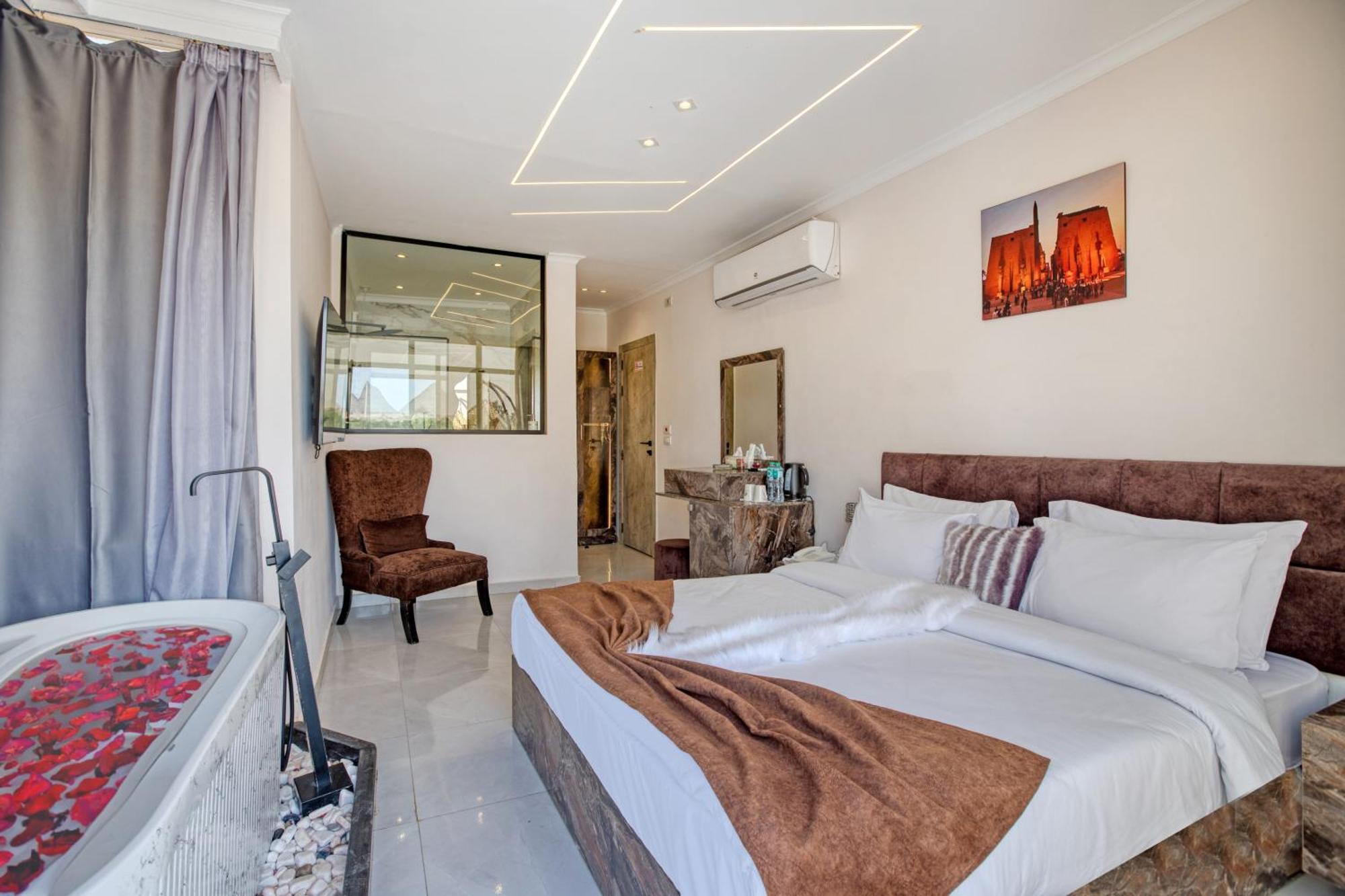 Tree Lounge Pyramids View Inn , Sphinx Giza Kafrat al Jabal ภายนอก รูปภาพ